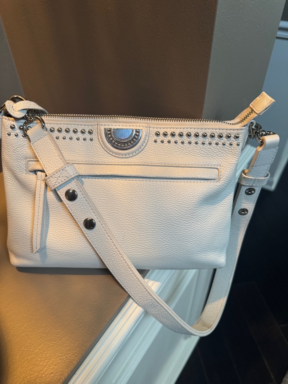 Brighton Pretty Tough “Shoe White” Leather Bag